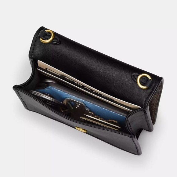 NWT Coach Mini Wallet On A Chain With Leopard Print - Picture 3 of 10